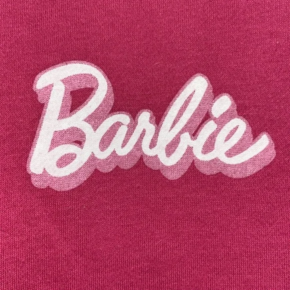 Barbie Crewneck Bubblegum Pink Fleece Sweatshirt-Size Large - Picture 4 of 8